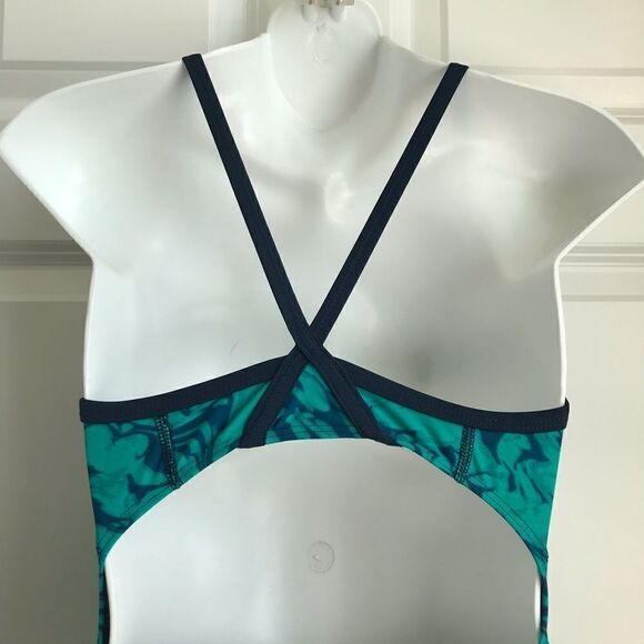 Sporti Light Wave Thin Strap One Piece Swimsuit Size 32 - Picture 6 of 11